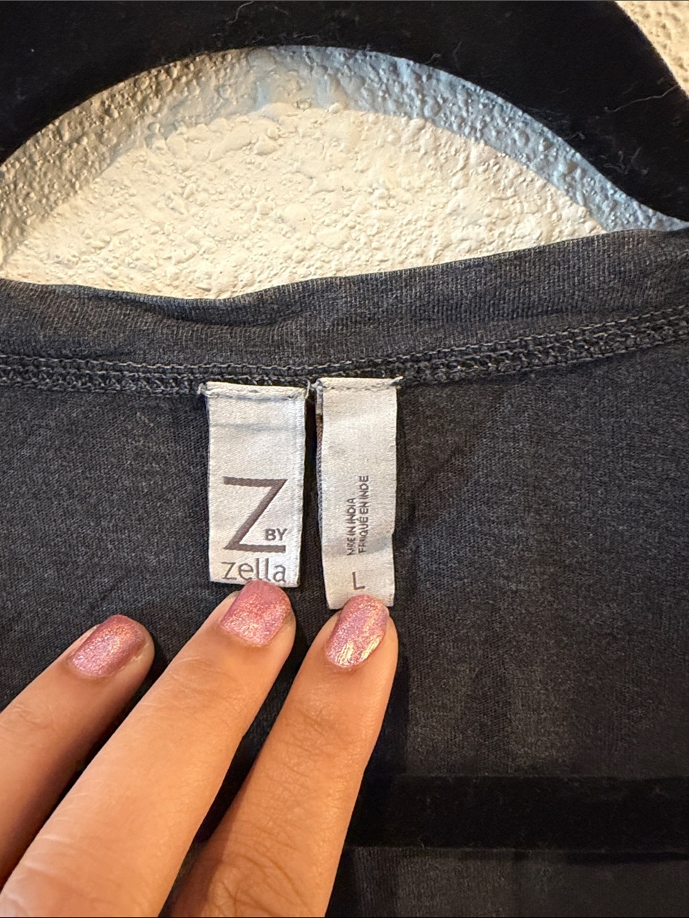 Zella Dark Charcoal Crewneck Tee - Picture 2 of 4